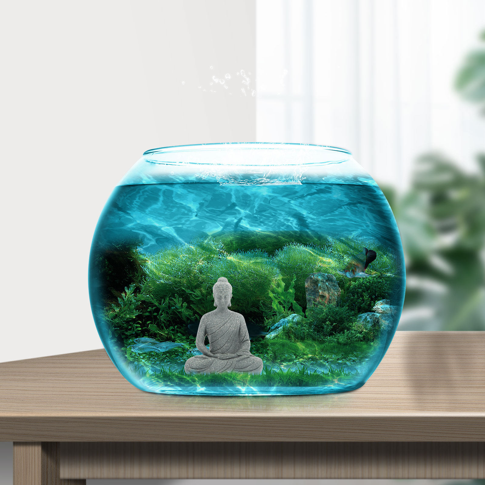 Miniaturowa Statuetka Buddy z  – Aquarium Fish Tank recenzja i cena